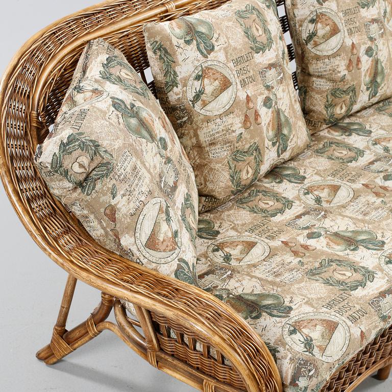 Four rattan furnitures from the second half of the 20th century.