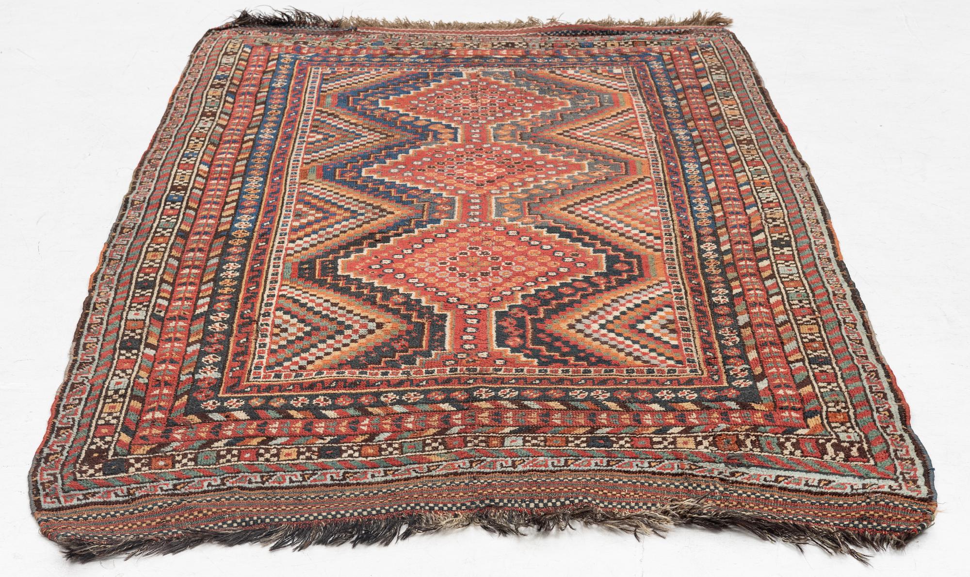 Carpet, qashqai, approx. 230 x 130 cm, antique.