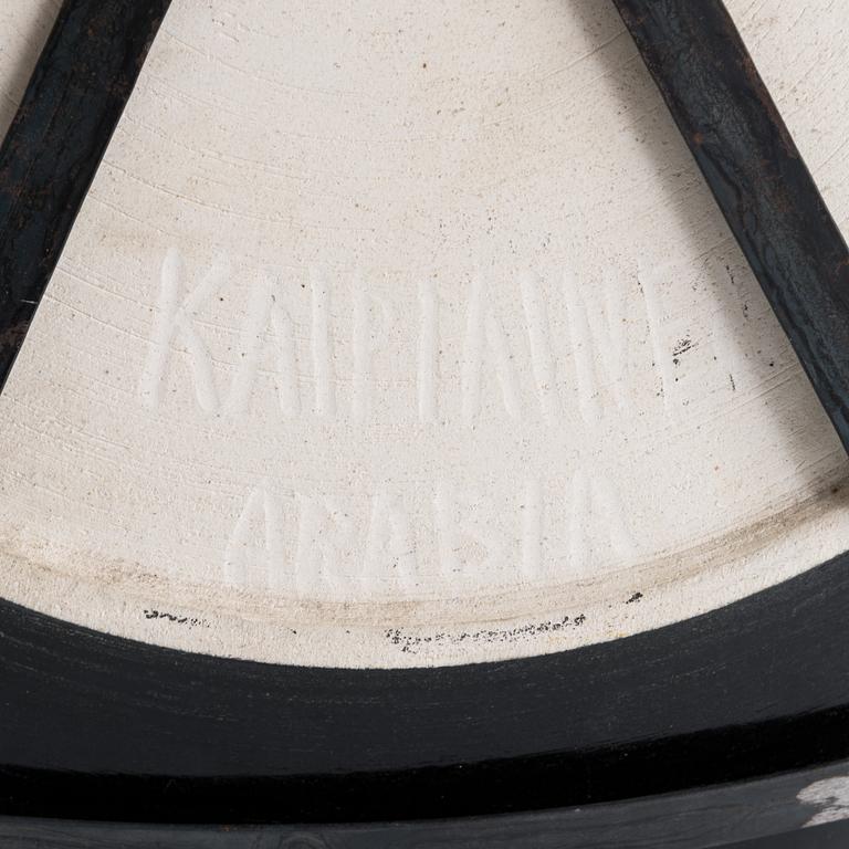 Birger Kaipiainen, a stoneware decorative dish signed Kaipiainen Arabia.