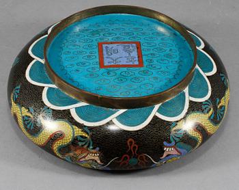SKÅL, cloisonné, omkring 1900.