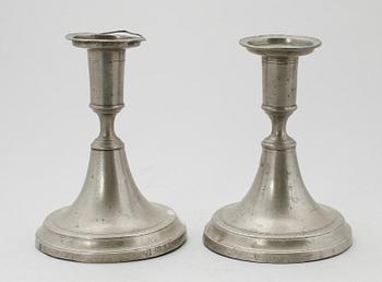 LJUSSTKAR, 1 par, tenn, Nyköping 1853.