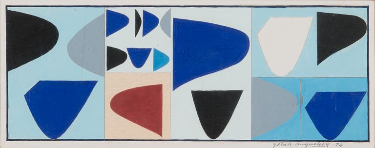 Göran Augustson, gouache, signed and dated -74.