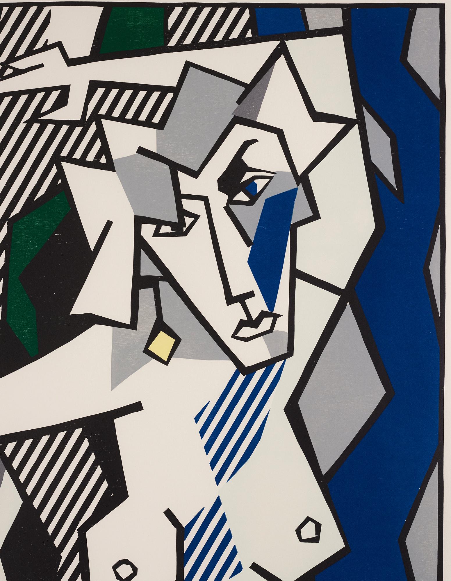 Roy Lichtenstein, ”Nude in the woods” ur: "Expressionist Woodcut Series".