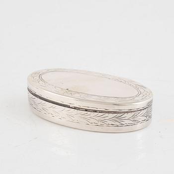 A Swedish silver snuff box, mark of Martin Loëll, Falun (active 1779-1795).