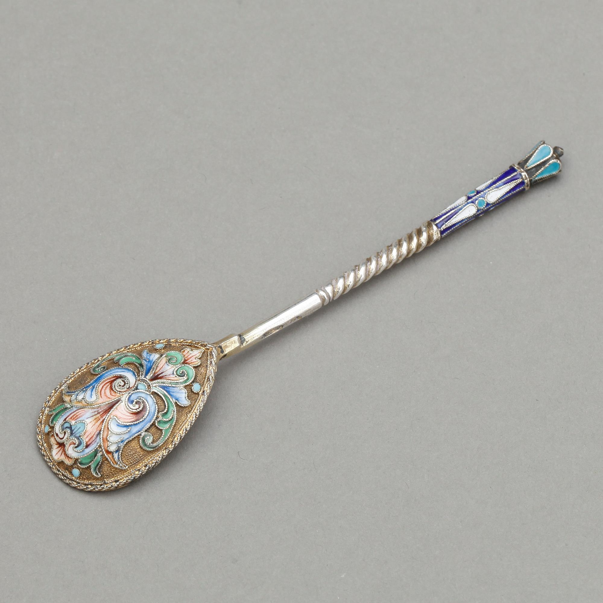 SKED, silver och emalj. Ryssland, 1800-talets slut.