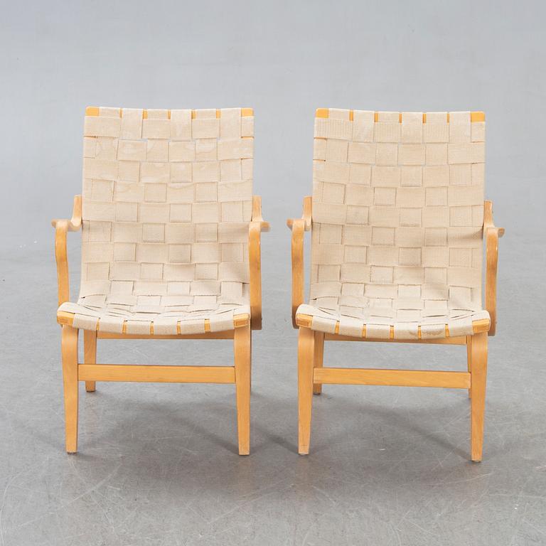 Bruno Mathsson, armchairs "Eva" a pair.