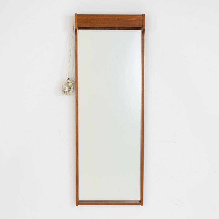 A Swedish teak mirror, 1960's.