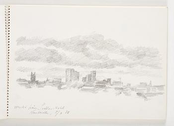 Lotte Laserstein, 3 skissblock med teckningar.