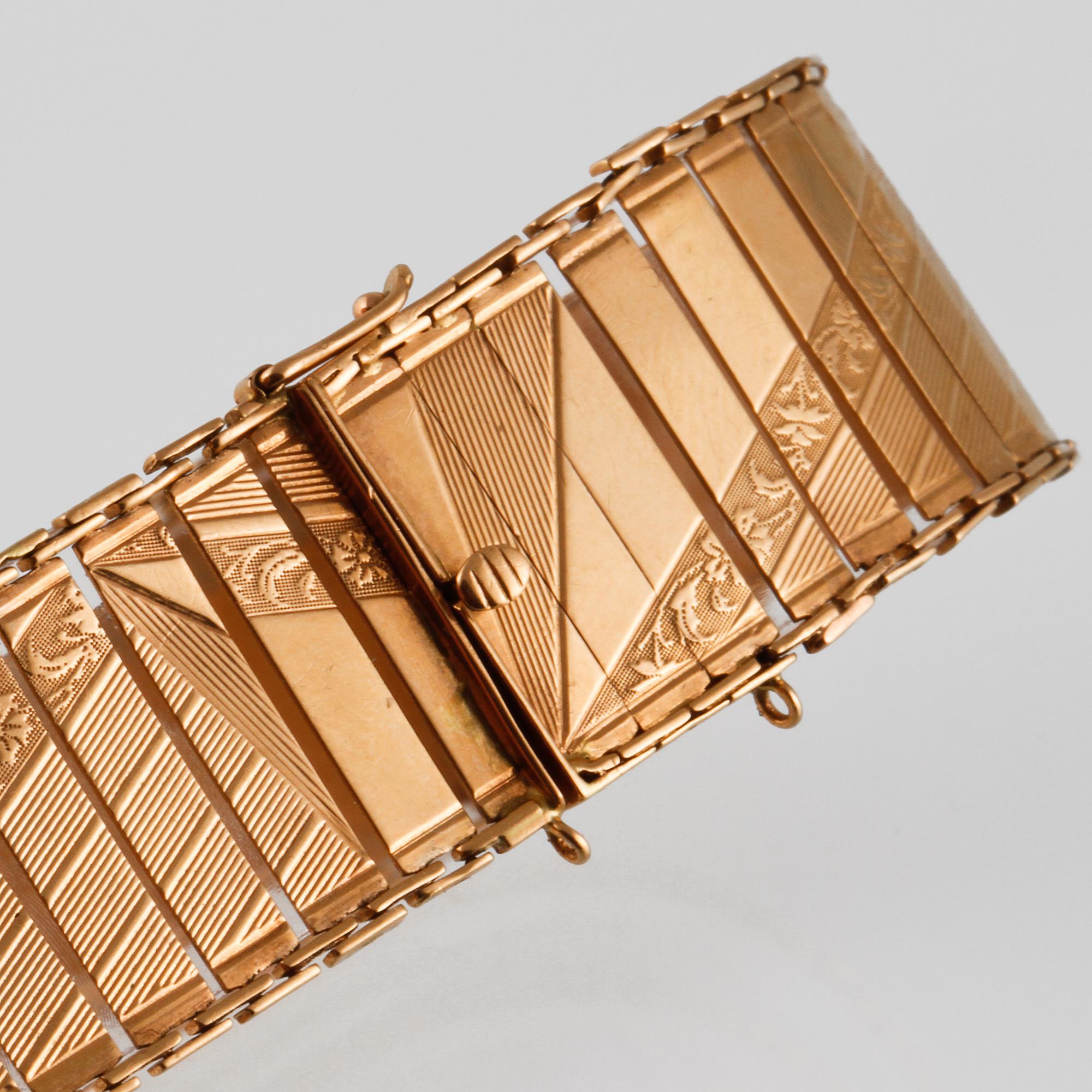 ARMBAND, 18K guld, importstämplat. Vikt 18,7 gram.