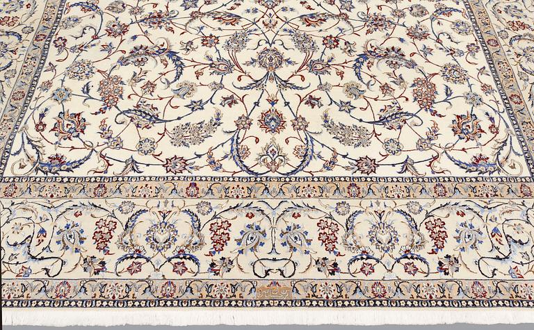 A part silk Nain carpet, so called 4 LAA, c 360 x 252 cm.