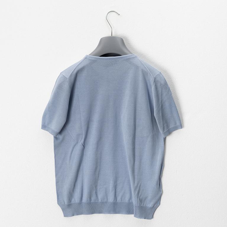 Prada, a set of three silk tops, size 40.