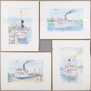 HARRY KAMPF, 4 st, litografier, signerade, 290/300.