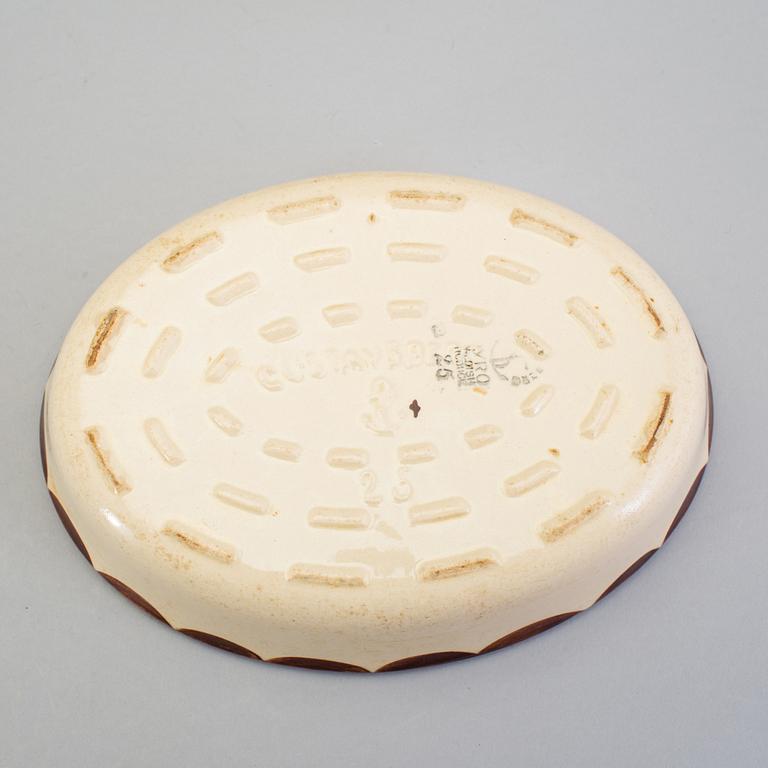 WILHELM KÅGE, servisdelar, 4 st, flintgods, "Pyro brun", Gustavsberg, i produktion 1929-55.