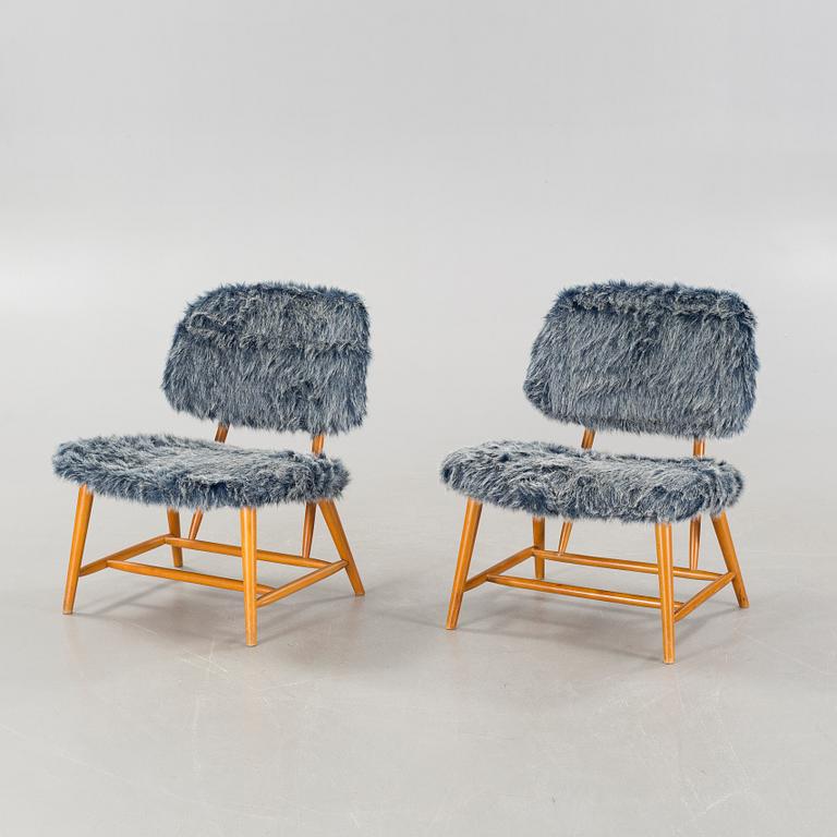 A pair of "TeVe" chairs by Alf Svensson for Ljungs Industrier AB.Malmö, second half of the 20th century.