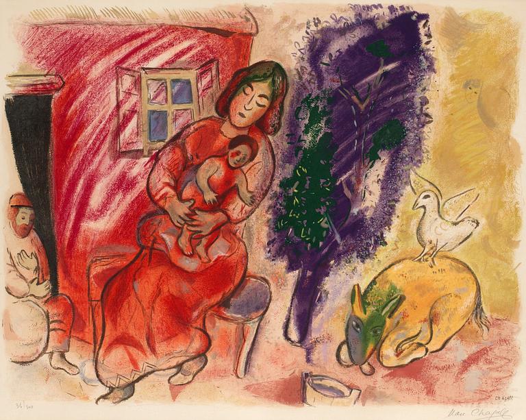 Marc Chagall (After), "Maternité".