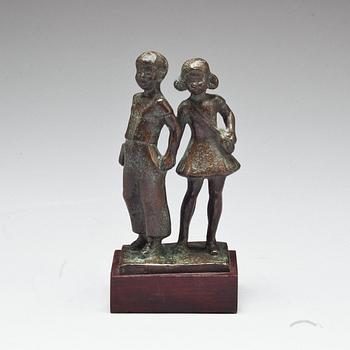 JONAS FRÖDING, skulptur, brons. Signerad.