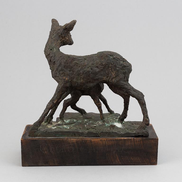 Georg Ganmar, skulptur. Signerad. Daterad 1969 och numr 1/14. Höjd 25 cm.