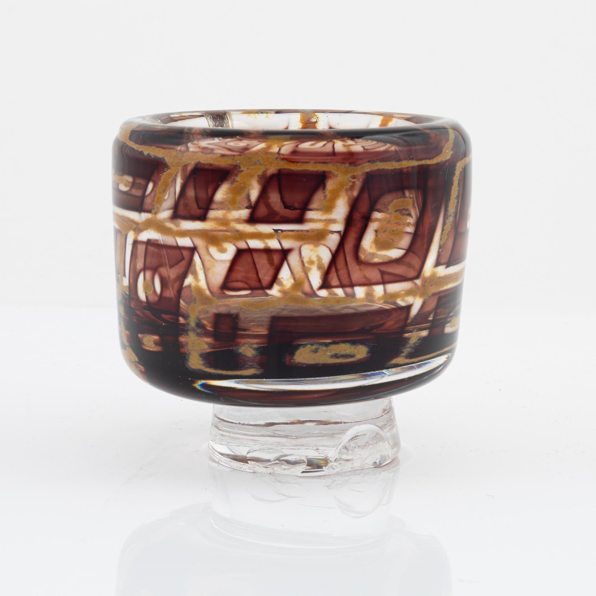 Vicke Lindstrand, a unique glass bowl, Kosta.