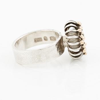 Anders Högberg, ring, sterling silver with a pink stone, Gothenburg 1989.