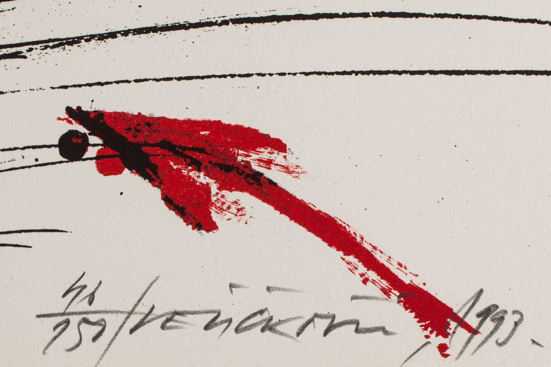 VLADIMIR VELICKOVIC, färglitografi, signerad, numrerad 46/150 och daterad- 1993.