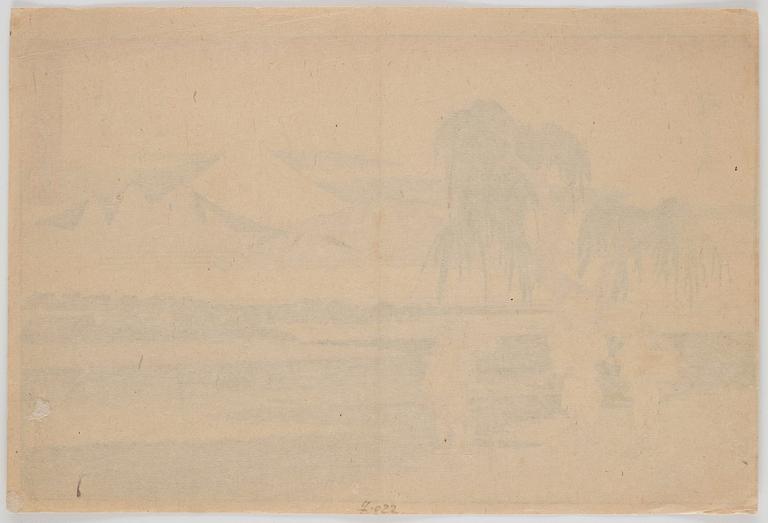 Ando Hiroshige (1797-1859), färgträsnitt. Japan, circa 1841-44.