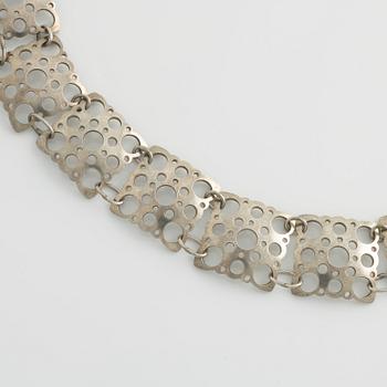 Liisa Vitali, necklace, silver, "Lace", Finland.