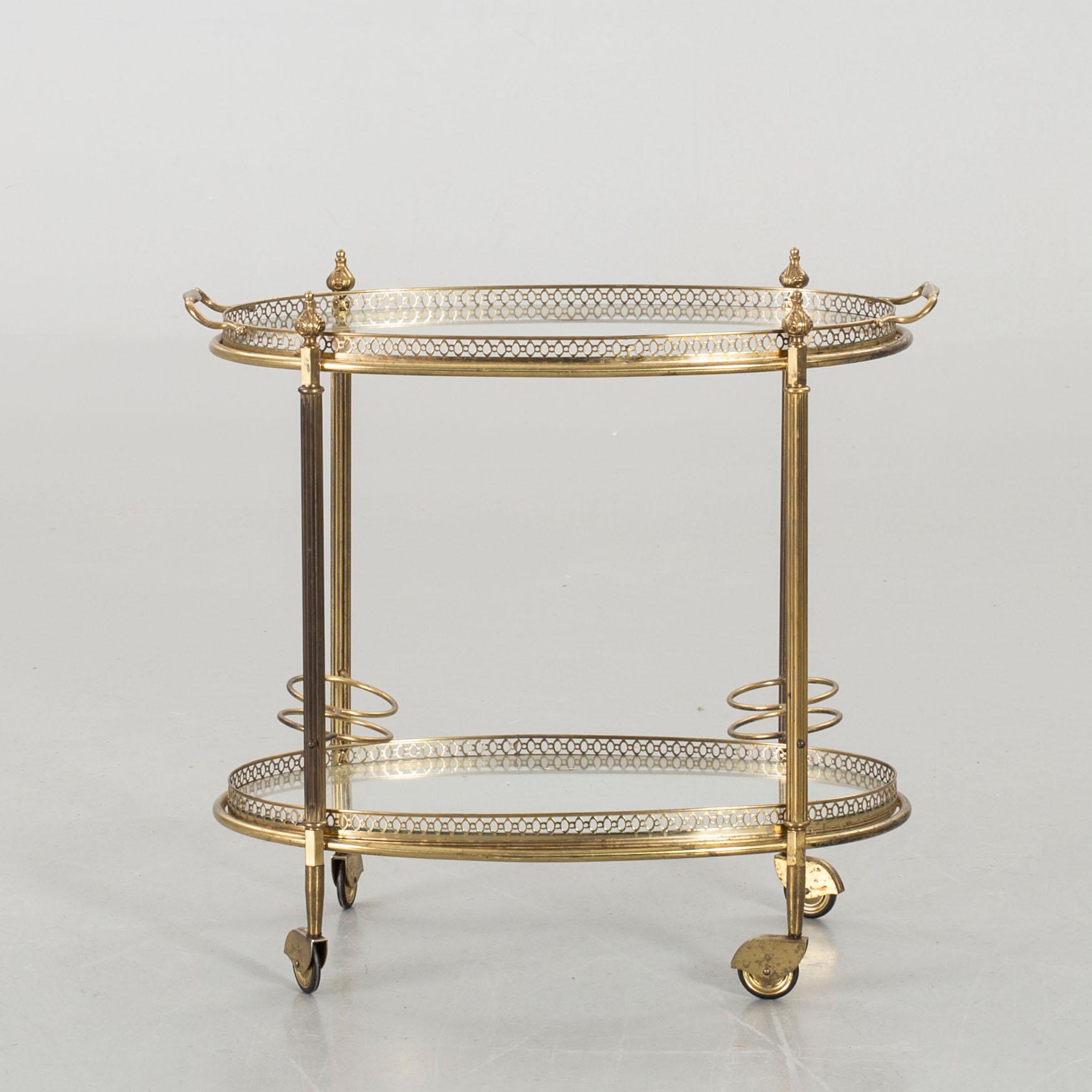 A BRASS TROLLEY SECOND HALF OF 20TH CENTURY.