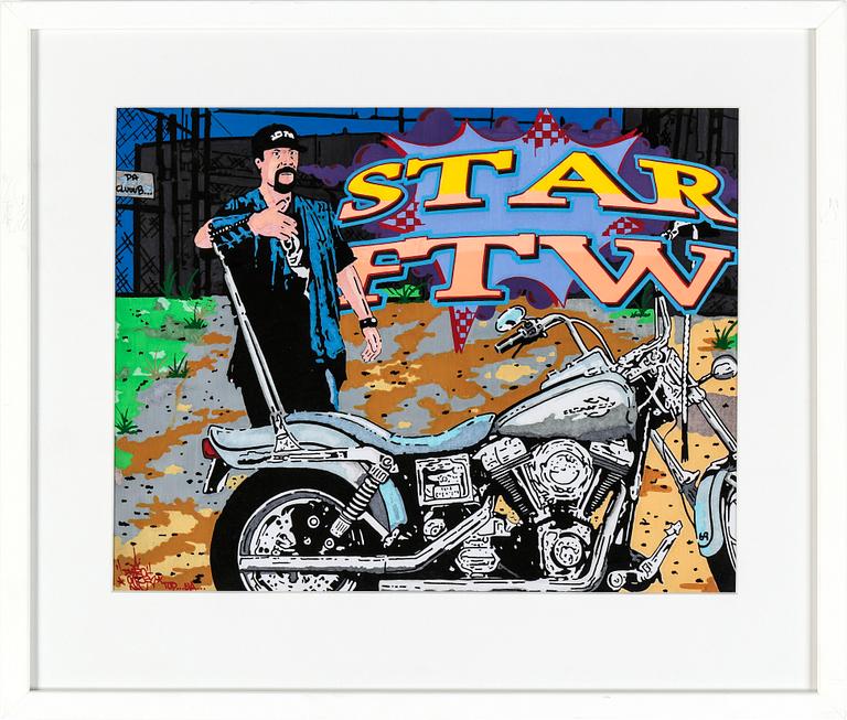 DURO, "TOP...CIA", blandteckning, tuschteckning/posca signerad.