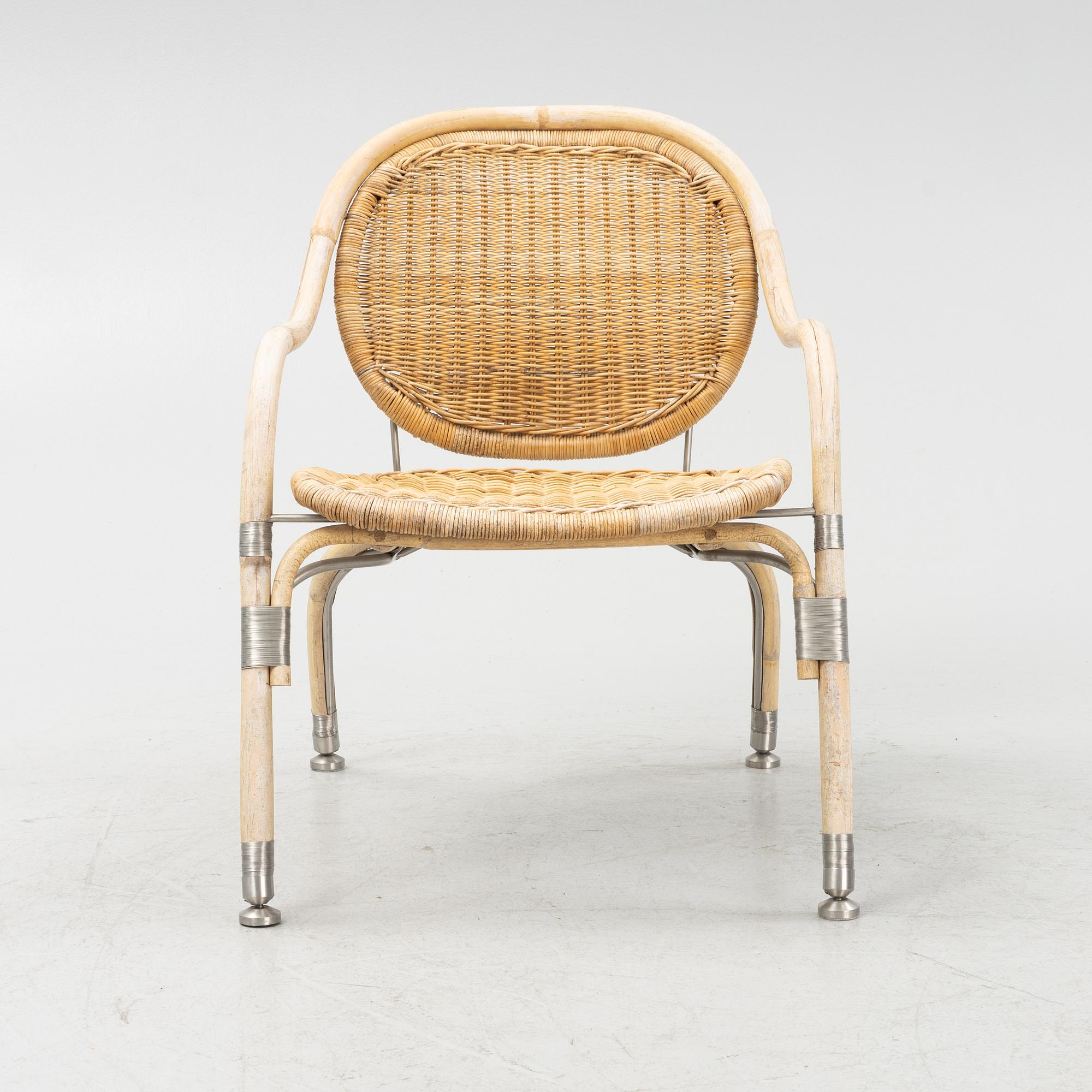 Mats Theselius, a 'Nätön' aluminum and bamboo armchair, IKEA, 21st century.