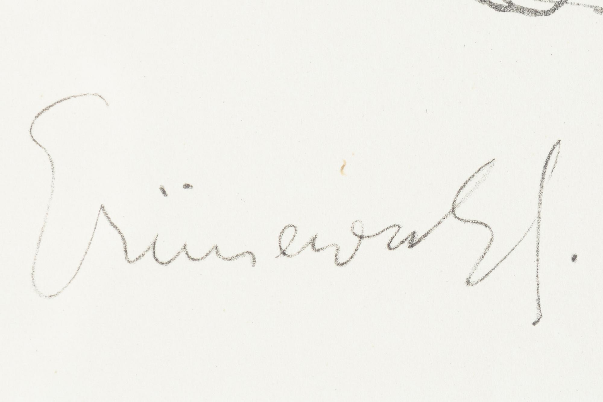 Isaac Grünewald, indian ink drawing, signed.