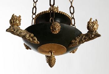 AMPEL, för tre ljus. Empirestil, 1800-talets slut.