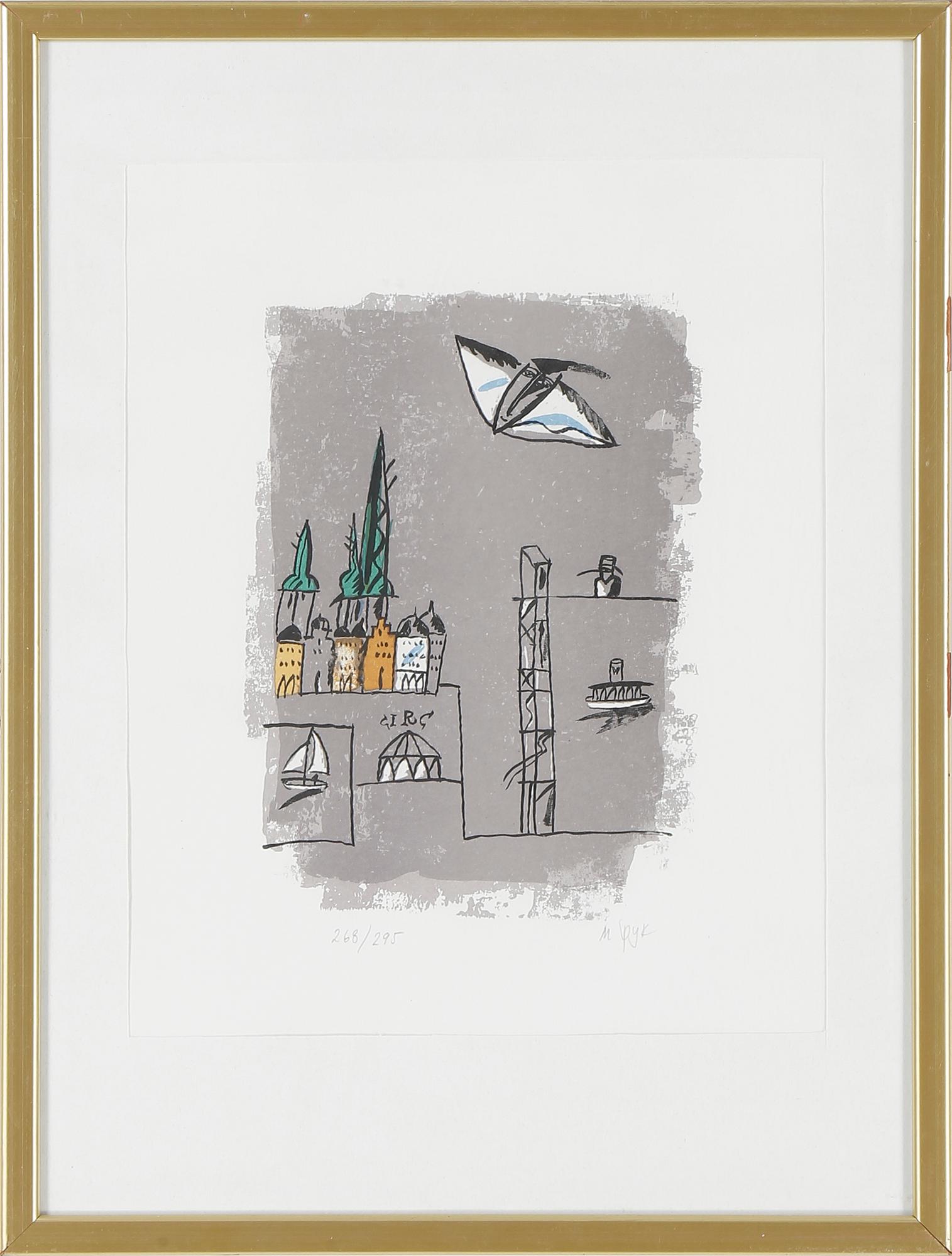 MADELEINE PYK, färglitografi, signerad och numrerad 268/295.