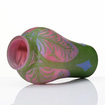 Axel Enoch Boman, a unique Art Nouveau cameo glass vase, Reijmyre, Sweden 1913, no 312.