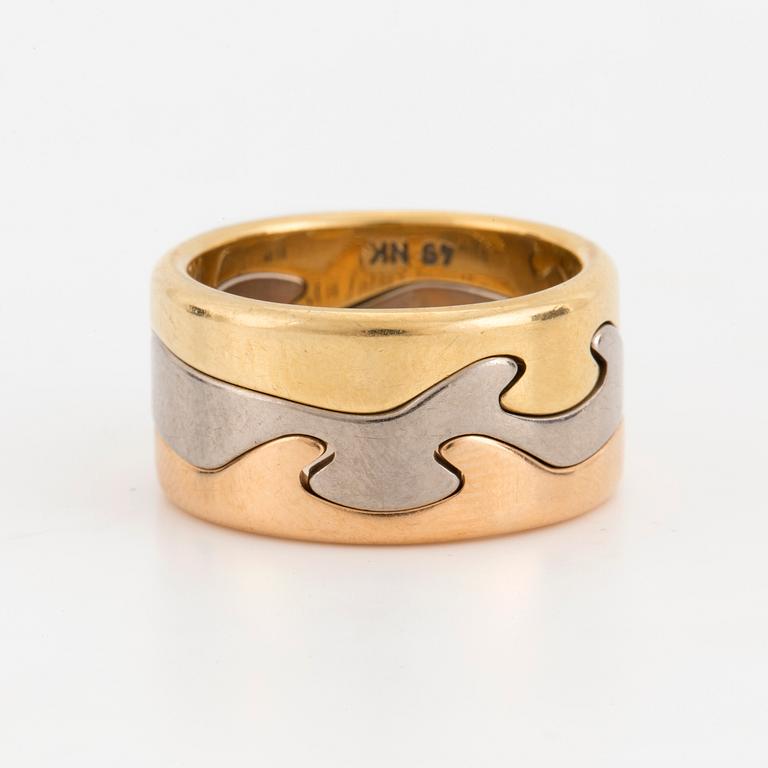 A three part 'Fusion' ring by Nina Koppel for Georg Jensen.