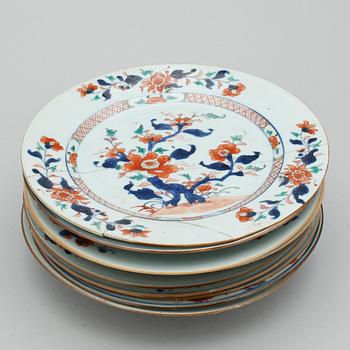 TALLRIKAR, 9 st, porslin, Kina/Japan. 1700-tal.