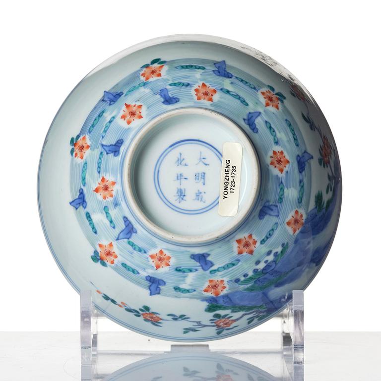 A doucai 'prunus' bowl, Qing dynasty, early 18th century.