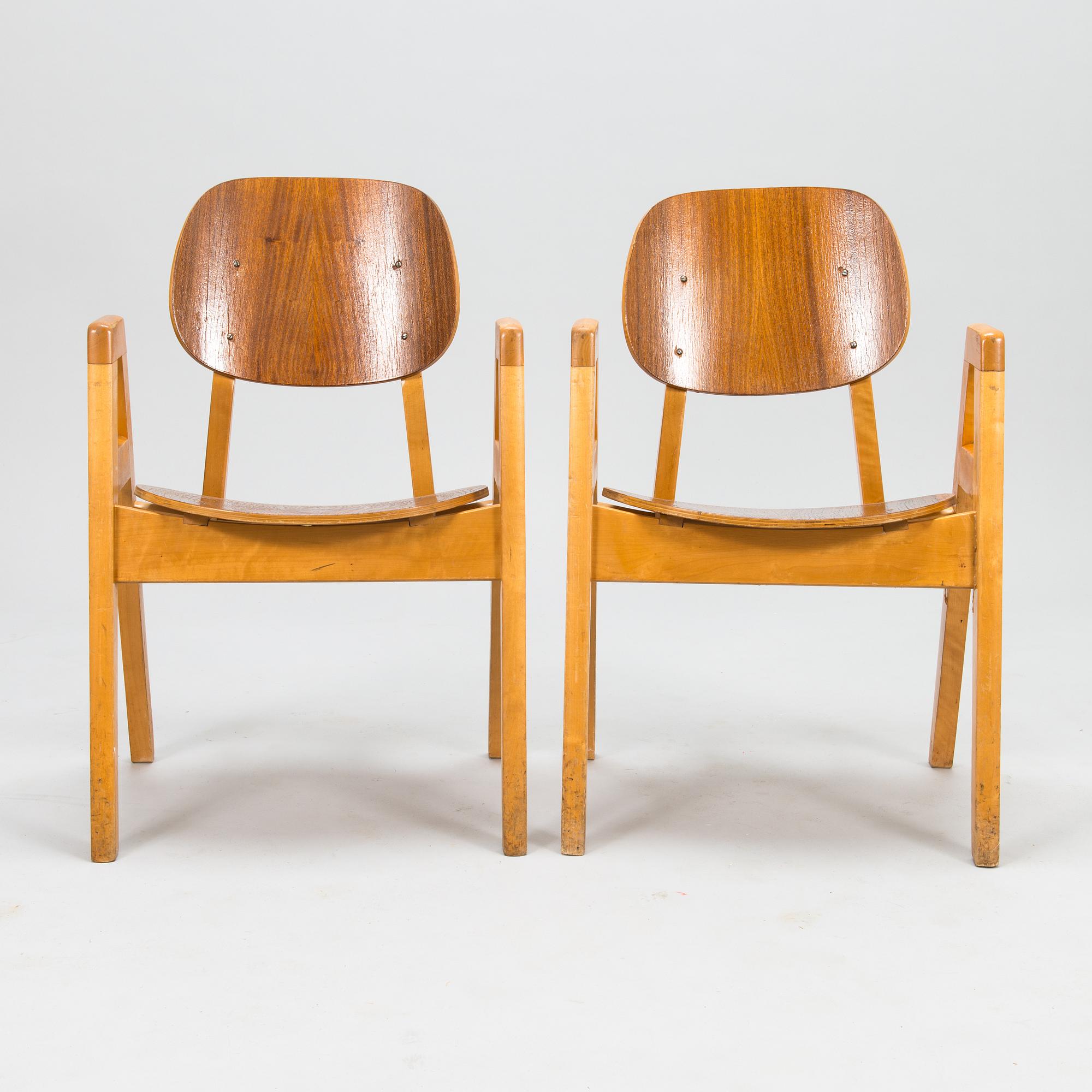 ILMARI TAPIOVAARA, stolar, 2 st, "Elevstol", 1950-tal.