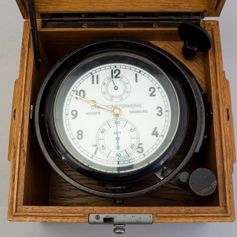 KRONOMETER, Wempe Chronometerwerke, "Typ 3817" Hamburg, 1946.