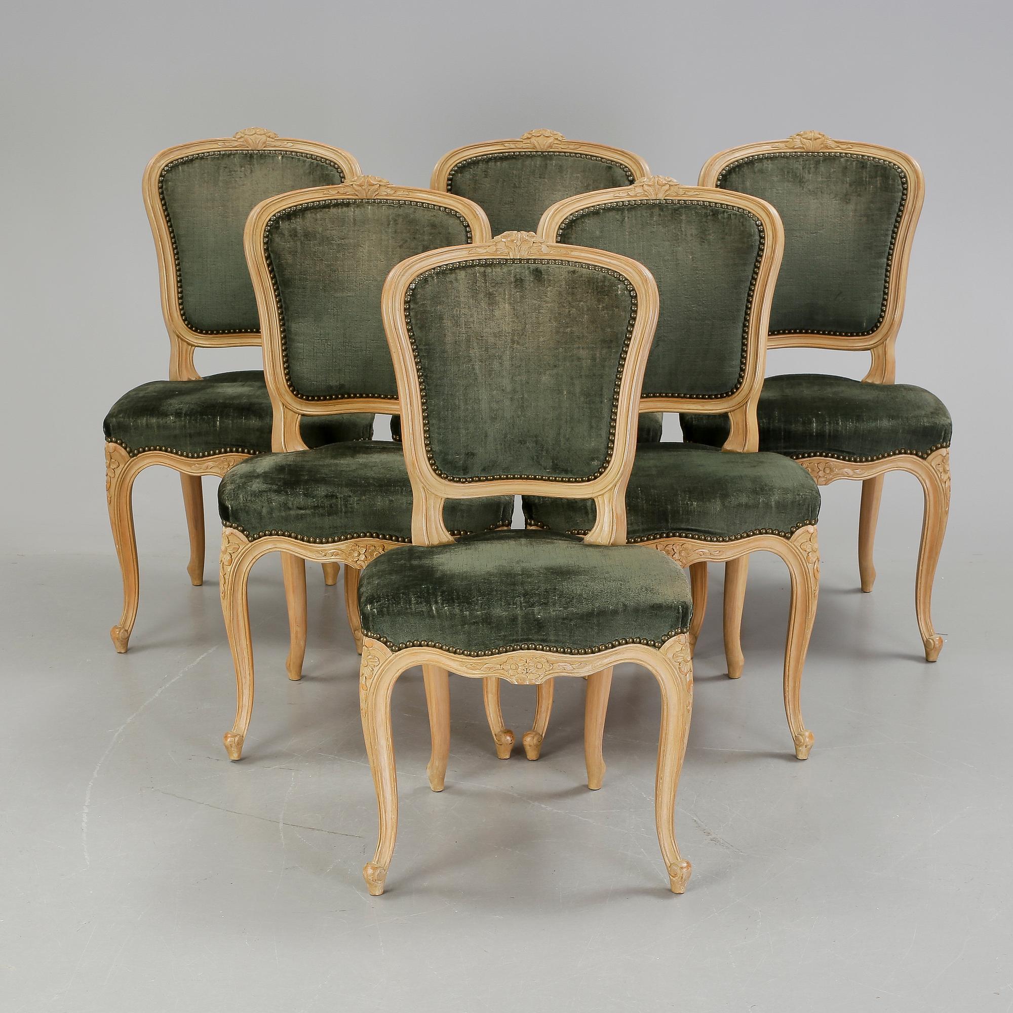 MATSALSGRUPP, 8 delar. Rokokostil, 1900-talets andra hälft.