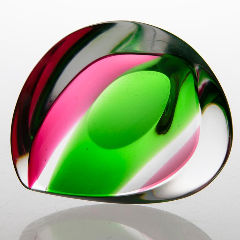 AIMO OKKOLIN, skål, signerad Aimo Okkolin, Riihimäen Lasi Oy.