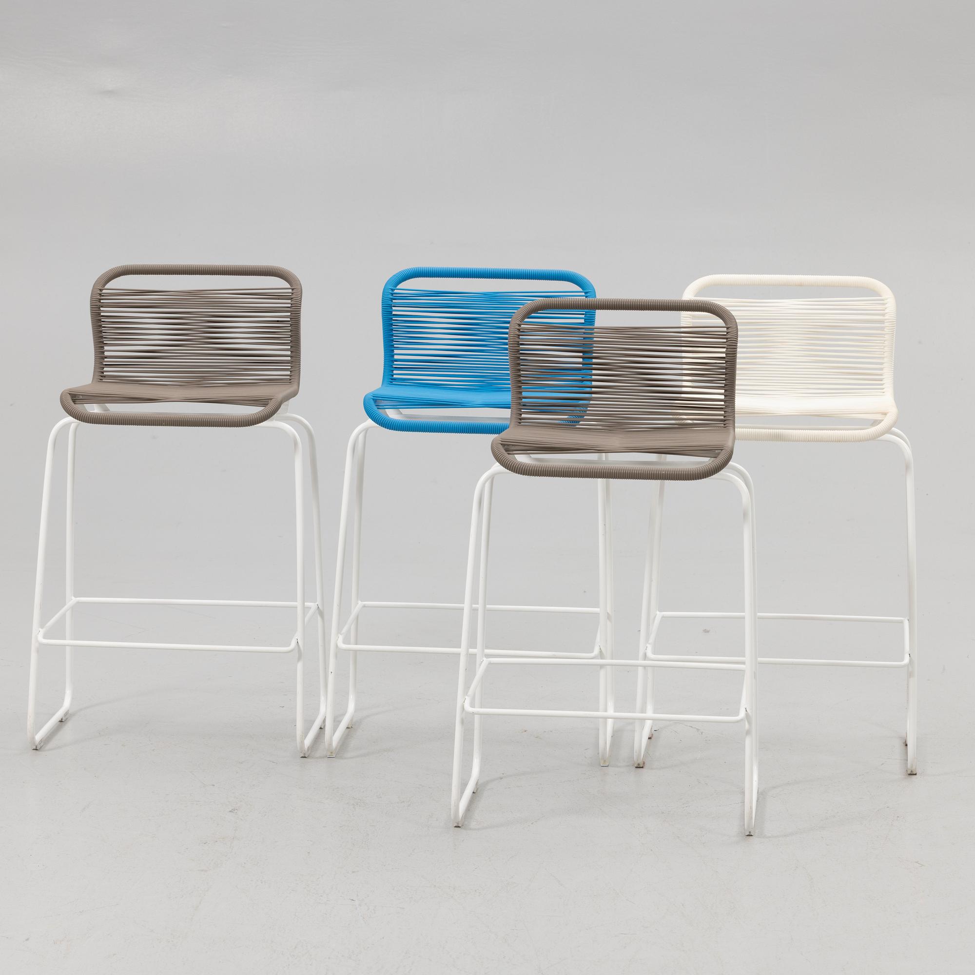Verner Panton, barstolar, 4 st, "Panton One", Montanatana.