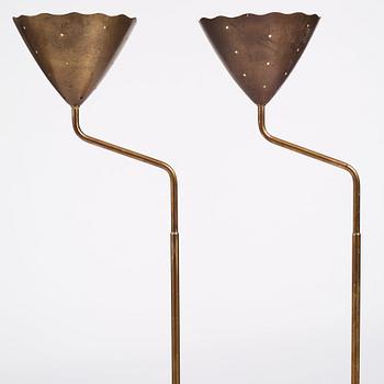 Swedish Modern, ett par golvlampor, up-lights, 1940-tal.