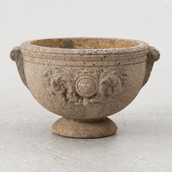 Garden urn, concrete, circa mid-20th century.
