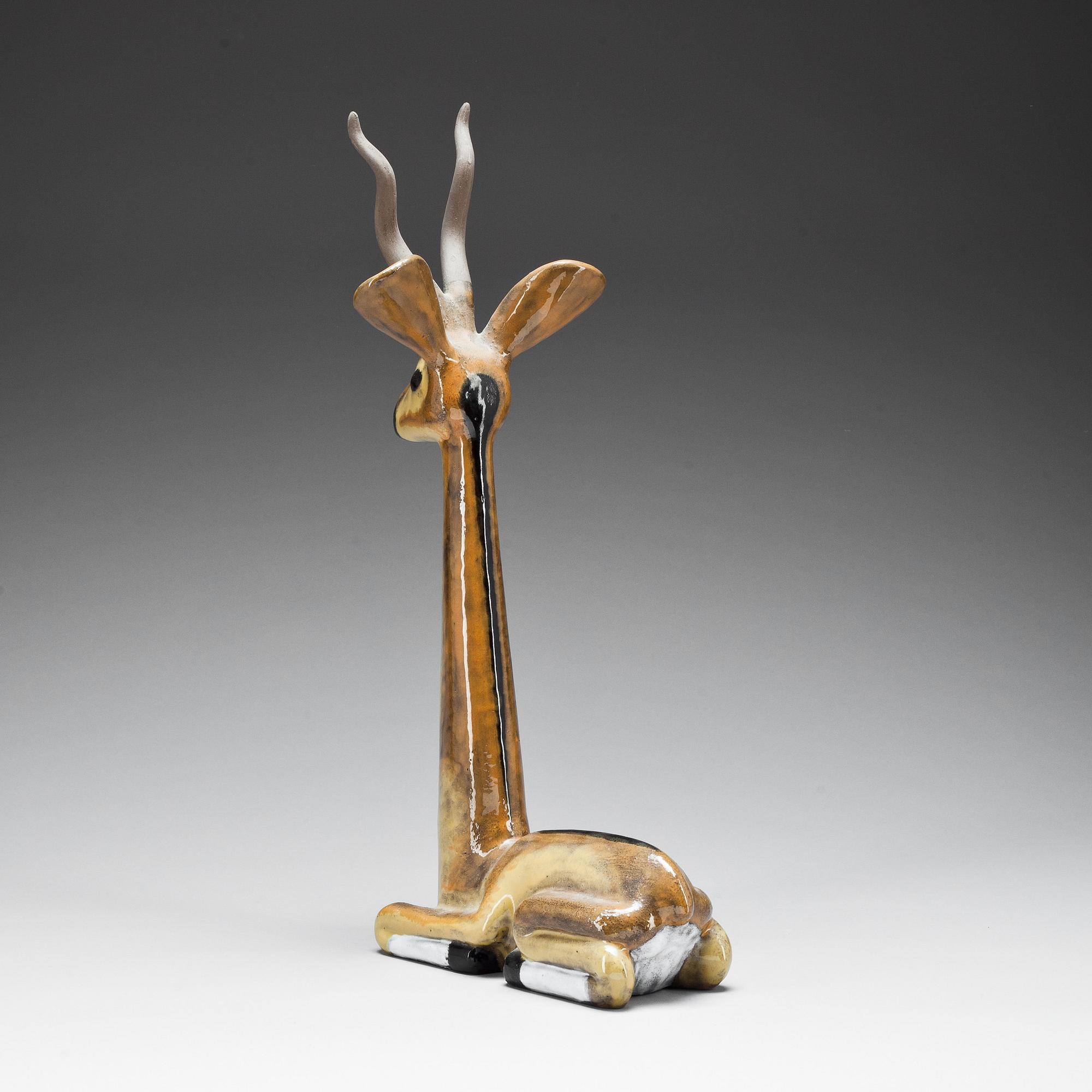 FIGURIN, stengods, Vicke Lindstrand, Upsala-Ekeby, signerad VL.