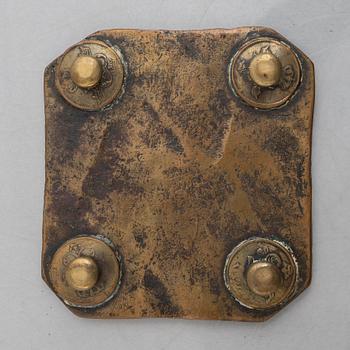 Coaster of a plate coin 1/2 daler SM, Charles XII 1713.