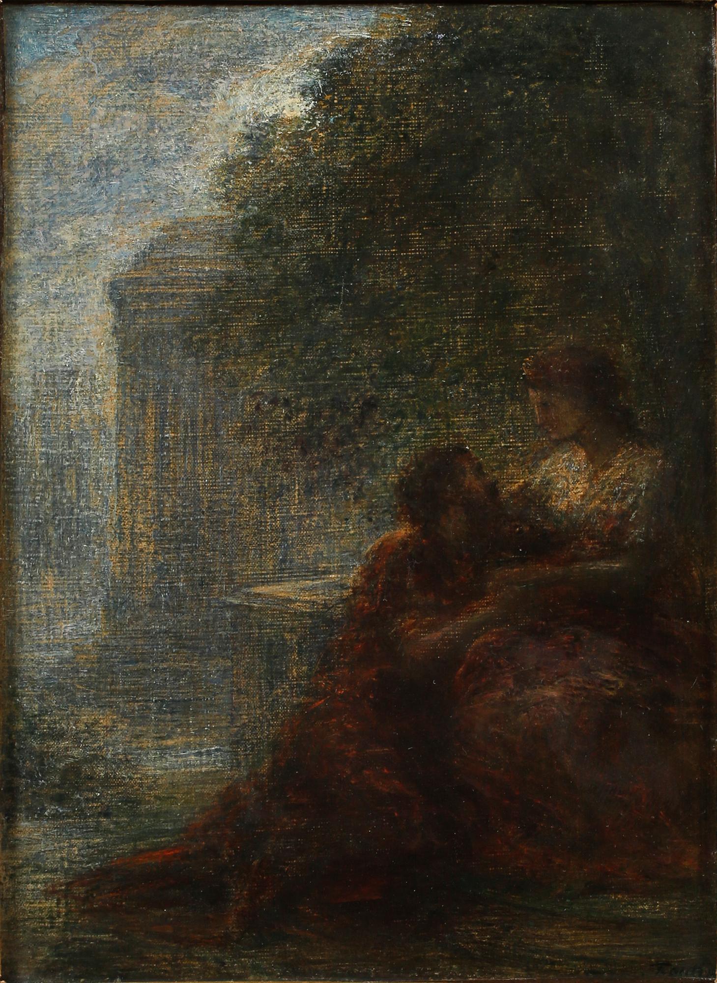 HENRI-THÉODORE FANTIN-LATOUR,  oil on canvas, signed.