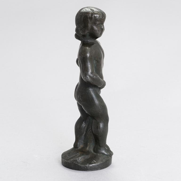 Hjalmar Stenholm, pronssiveistos, signeerattu.