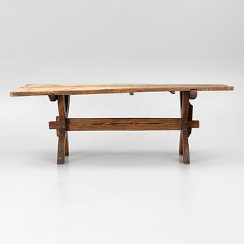 A pine table, 19th century.