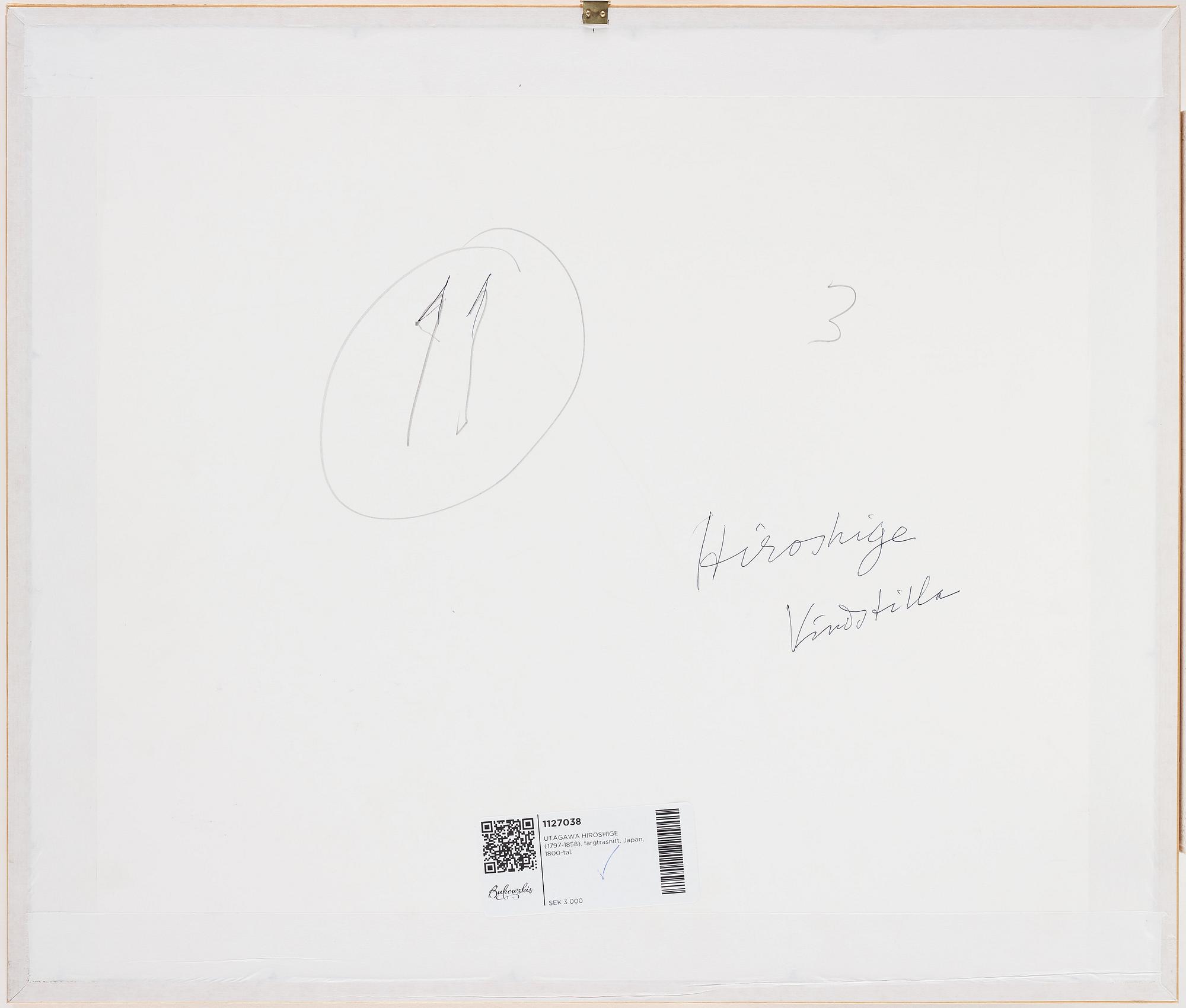 UTAGAWA HIROSHIGE (1797-1858), efter, färgträsnitt. Japan, 1800-tal.