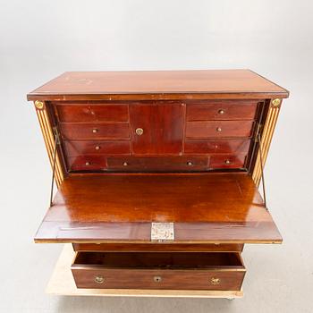 A late Gustavian mahogany escritoire around 1800.